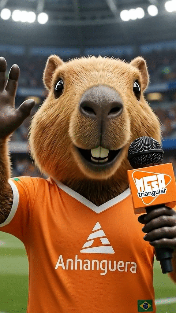 Capivara Zeca Mascote Mesa Triangular